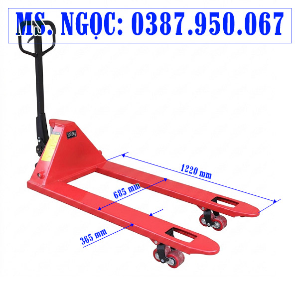 Xe nâng tay 3000kg càng rộng 685mm