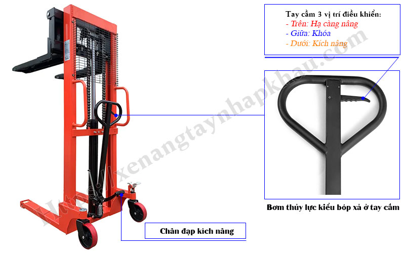 Bơm thủy lực xe nâng tay cao 2 tấn