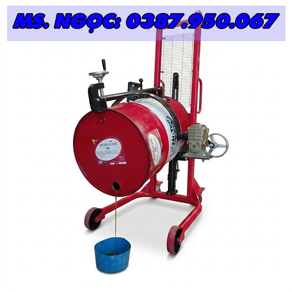 Xe nâng quay đổ thùng phuy niuli