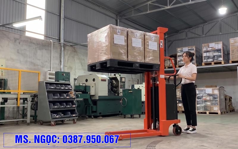 Xe nâng bán tự động 1000kg Niuli