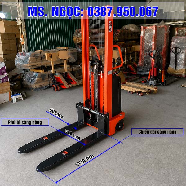 Càng xe nâng bán tự động 1000kg