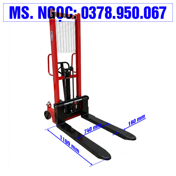 Càng xe nâng tay cao 1 tấn