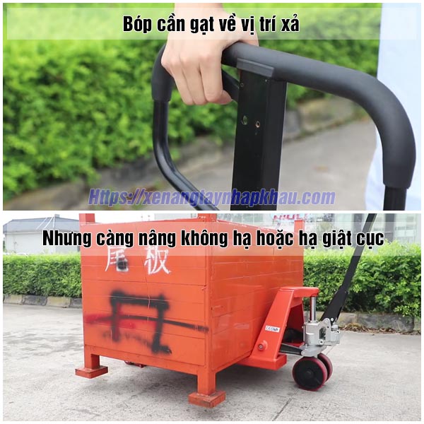 Lỗi van xả trên xe nâng tay thấp