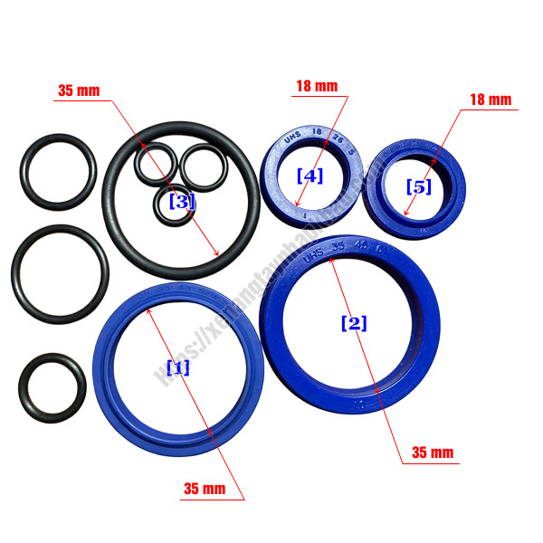 Kích thước bộ phớt bơm AC 35 mm